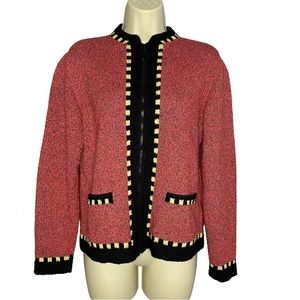 South Cotton Vintage Bolivian Hand Loomed Cardigan Sweater
